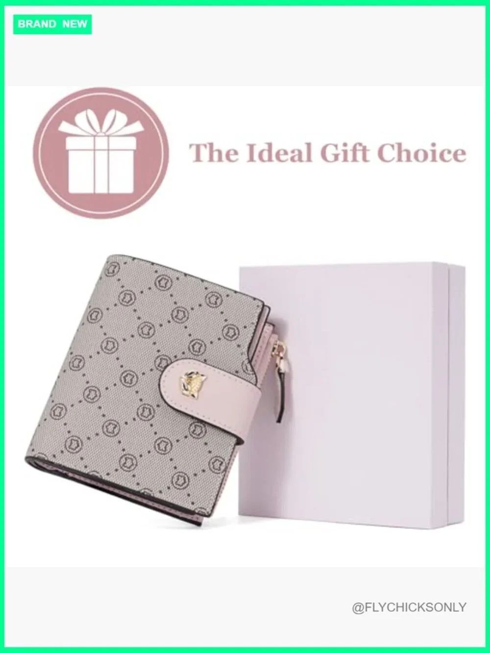 RFID Blocking Bifold Zipper Wallet Credit Card Holder with ID Window
